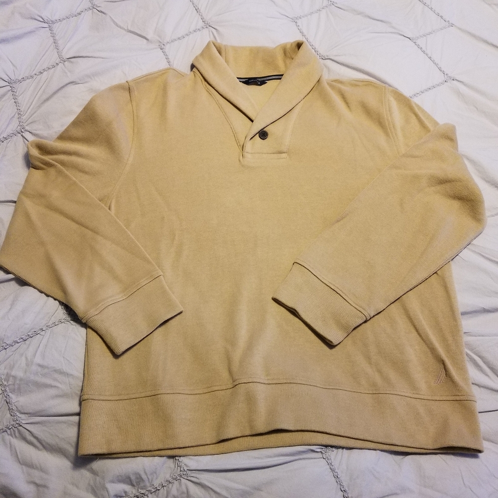 Tan cotton men's sweater